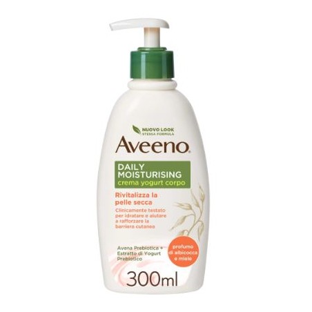 Johnson & Johnson Aveeno Crema Corpo Yogurt Albicocca&miele 300 Ml