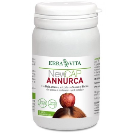 Erba Vita Newcap Annurca per la salute dei capelli con Polifenoli di Mela Annurca 45 Capsule