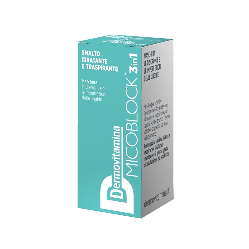 Pasquali Dermovitamina Micoblock 3 In 1 Smalto Idratante E Traspirante Turchese 5 Ml