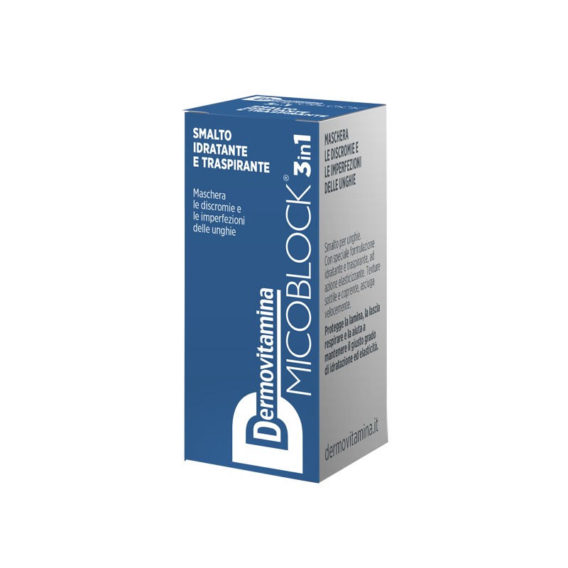 Pasquali Dermovitamina Micoblock 3 In 1 Smalto Idratante E Traspirante Blu 5 Ml