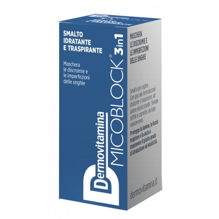 Pasquali Dermovitamina Micoblock 3 In 1 Smalto Idratante E Traspirante Blu 5 Ml