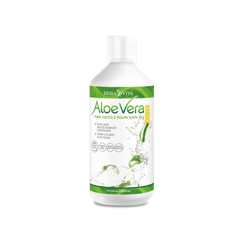 Erba Vita Group Aloe Vera Puro Succo Con Polpa 1 Litro