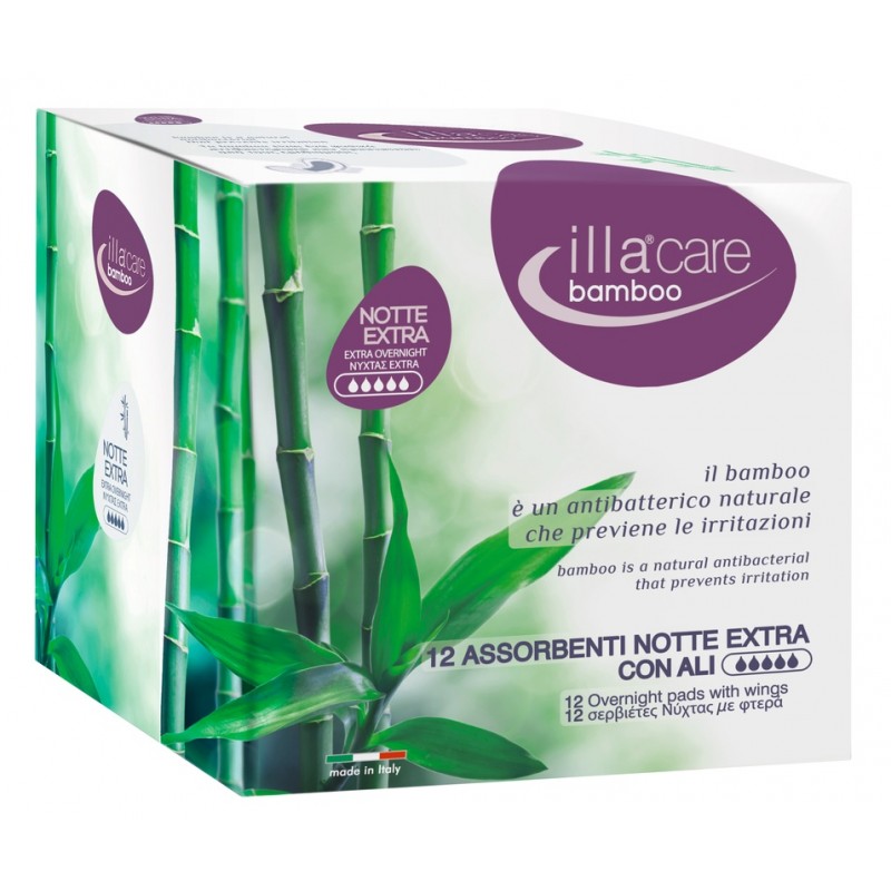 Pietrasanta Pharma Illa Care Bamboo Assorbenti Notte Extra 12 Pezzi