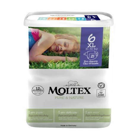 Ontex Pannolini Moltex Pure & Nature Xl 13-18 Kg Taglia 6 21 Pezzi