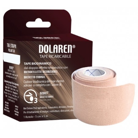 Erbagil Dolaren Tape Ricaricabile Cerotto Terapeutico Beige Cm 5x5 M In Rotolo