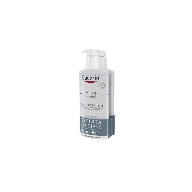 Beiersdorf Eucerin Bipacco Atopi Olio Detergente 400 Ml + 400 Ml