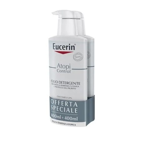 Beiersdorf Eucerin Bipacco Atopi Olio Detergente 400 Ml + 400 Ml