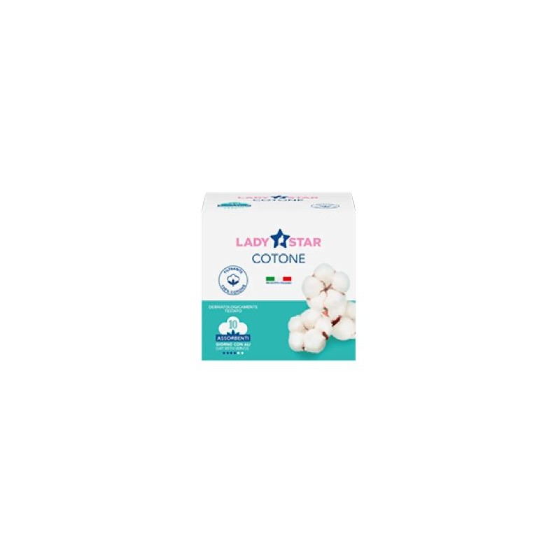 Farvima Medicinali Assorbenti Esterni Ladystar Cotone Giorno Ali 10 Pezzi