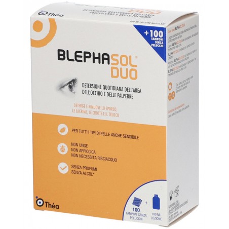 Laboratoires Thea Blephasol Duo Soluzione Micellare Igiene Palpebrale 100 Ml + 100 Garze