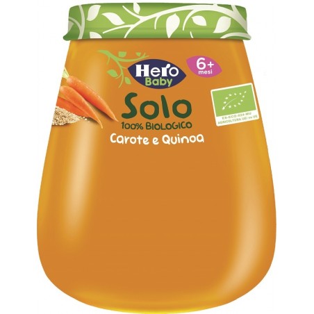 Fater Hero Solo Omogeneizzato Carota Quinoa 100% Bio 120 G