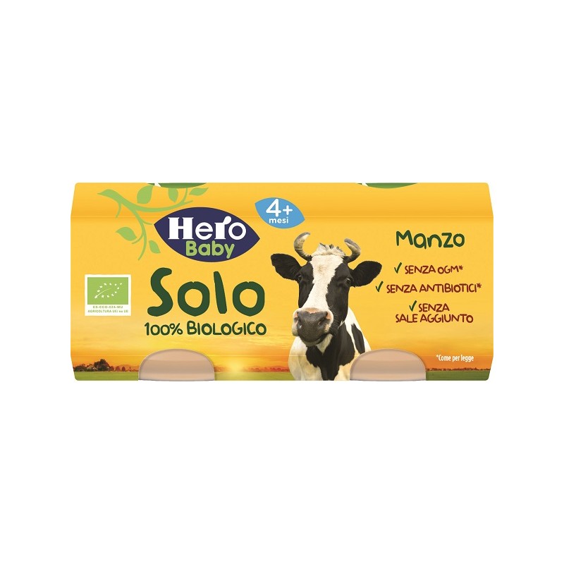 Fater Hero Solo Omogeneizzato Manzo 100% Bio 2x80g