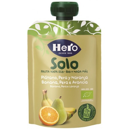 Fater Hero Solo Frutta Frullata 100% Bio Banana Pera Arancia 100 G