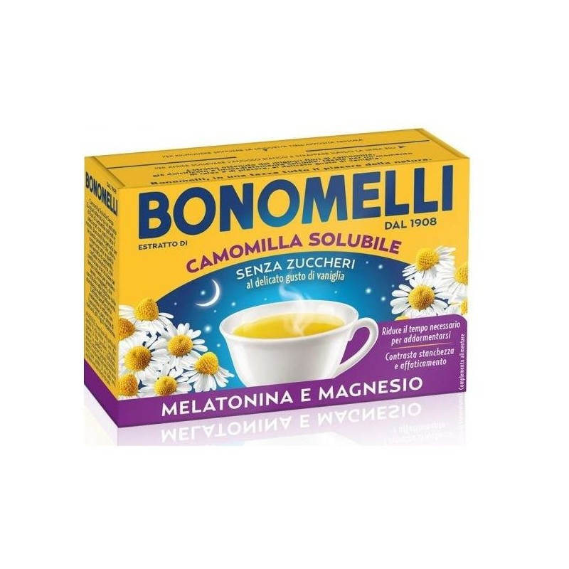 Bonomelli Camomilla Solubile Melatonina Magnesio 16 Bustine