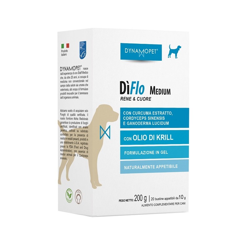 Dynamopet Diflo Medium Per Cani 20 Bustine Appetibili Da 10 G