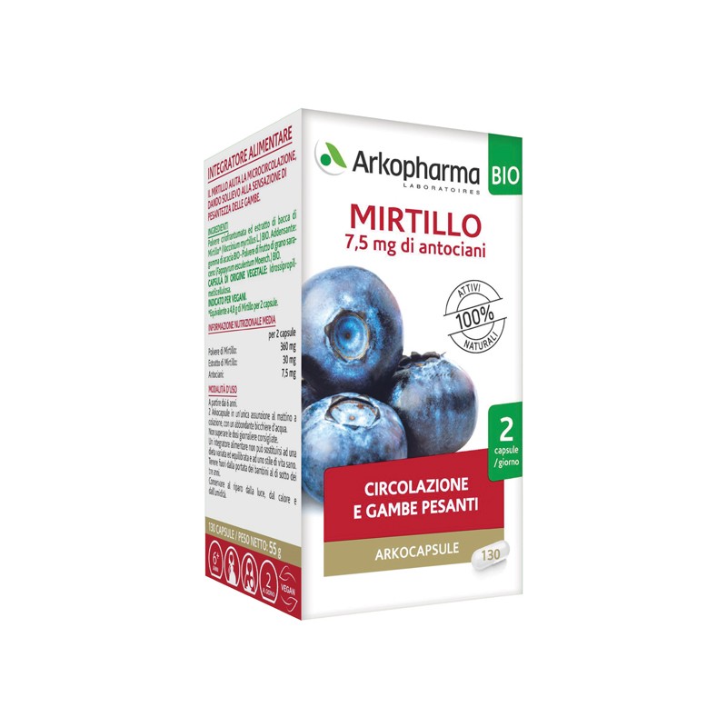 Arkofarm Arkocapsule Mirtillo Bio 40 Capsule