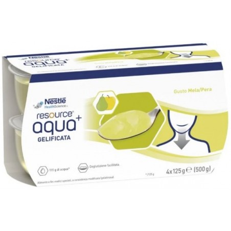 Nestle' It. Resource Aqua Acqua Gelificata+applepear Cup 6 4x125 G