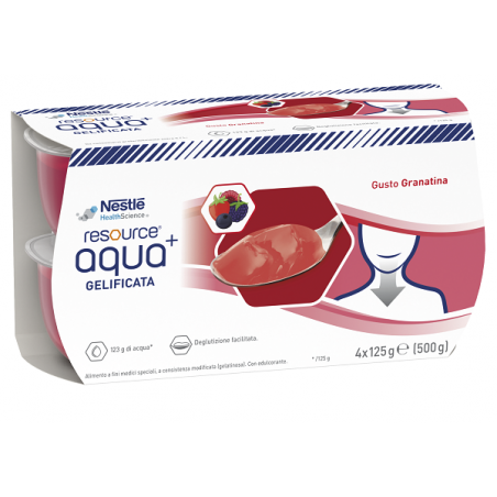 Nestle' It. Resource Aqua Acqua Gelificata+grenada Cup 6 4x125 G