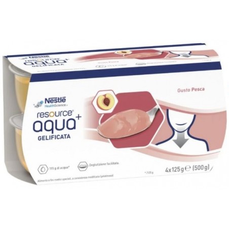 Nestle' It. Resource Aqua Acqua Gelificata+peach Cup 6 4x125 G