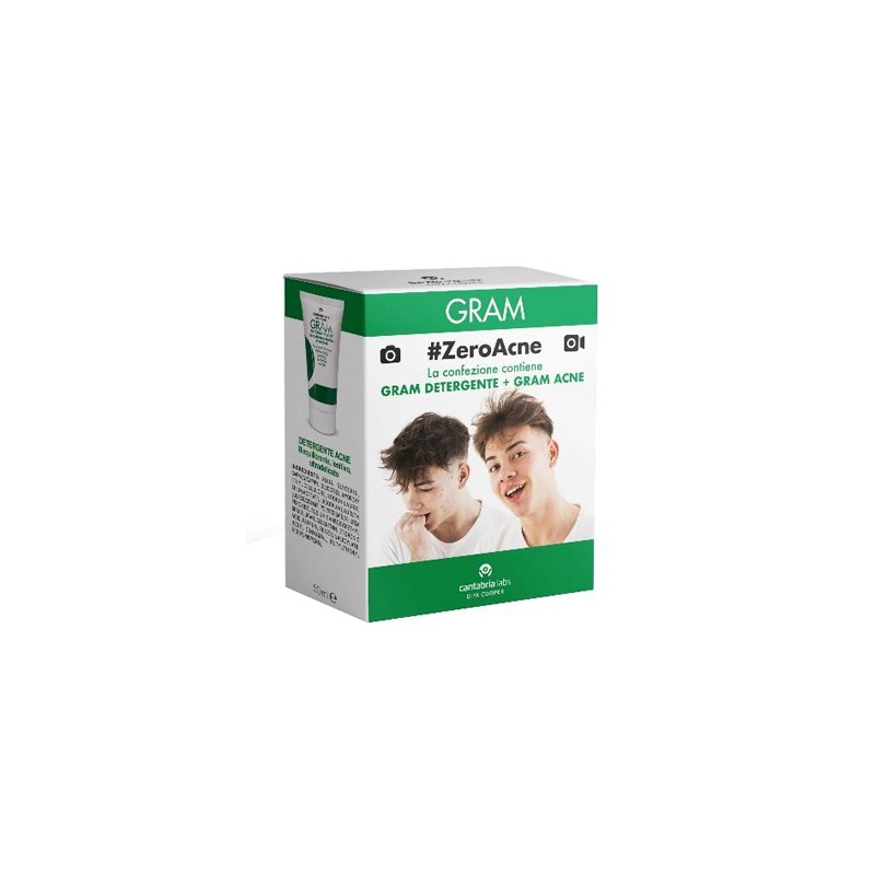 Lab. Farmaceutici Krymi Gram Zeroacne 1 Gram Detergente 50 Ml + 1 Gram Acne 50 Ml