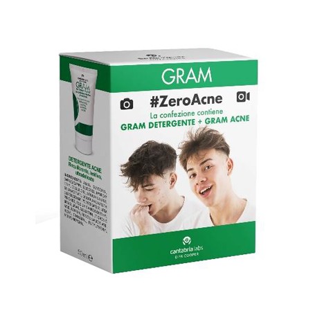 Lab. Farmaceutici Krymi Gram Zeroacne 1 Gram Detergente 50 Ml + 1 Gram Acne 50 Ml