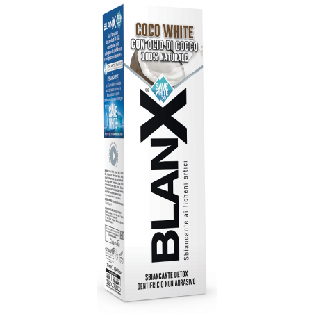 Coswell Blanx Sbiancante Detox Dentifricio Coco White Con Olio Di Cocco 75 Ml