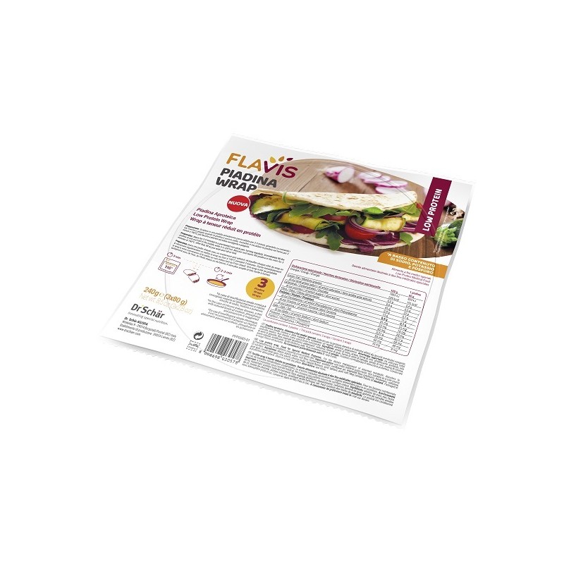 Dr. Schar Flavis Piadina Wrap Aproteica 3 Pezzi Da 80 G