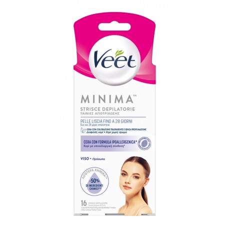 Reckitt Benckiser H. Veet Strisce Viso Ipoallergeniche 16 Pezzi