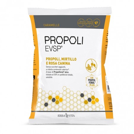 Erba Vita Propoli Evsp Caramelle Propoli Mirtillo Rosa Canina 65 G