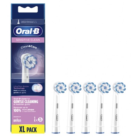 Procter & Gamble Oralb Sensitive Clean Eb60 Testine Per Spazzolino Elettrico 5 Pezzi