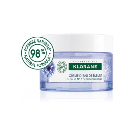 Klorane Gel Crema Risveglio Fresco Fiordaliso Bio Acido Ialuronico 50 Ml