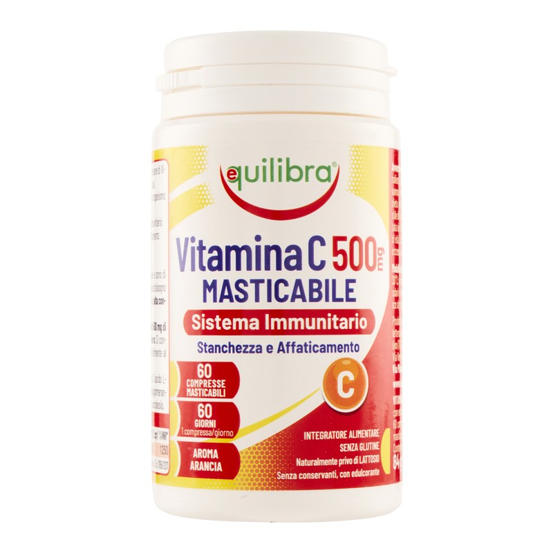 Equilibra Vitamina C 500mg Masticabile Sistema Immunitario 60 Compresse