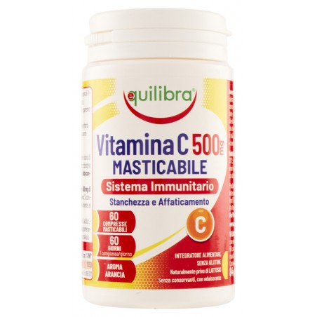 Equilibra Vitamina C 500mg Masticabile Sistema Immunitario 60 Compresse