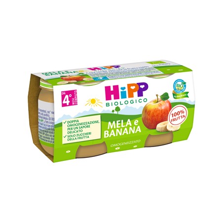 Hipp Italia Hipp Bio Omogeneizzato Mela/banana 2x80 G