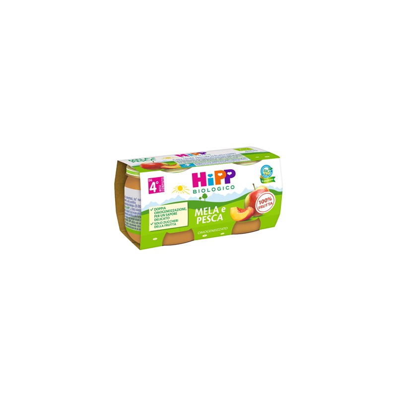 Hipp Italia Hipp Bio Omogeneizzato Mela/pesca 2 X 80 G