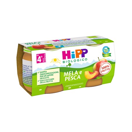 Hipp Italia Hipp Bio Omogeneizzato Mela/pesca 2 X 80 G