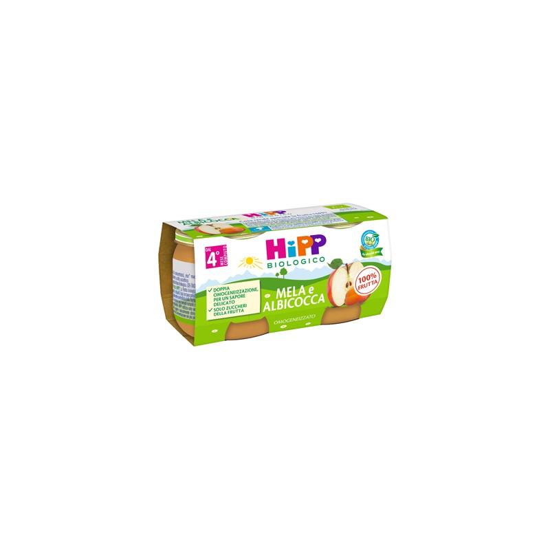 Hipp Italia Hipp Bio Omogeneizzato Albicocca/mela 2x80 G