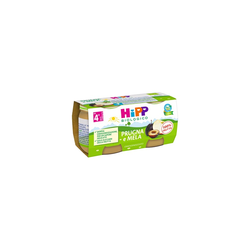 Hipp Italia Hipp Bio Omogeneizzato Prugna E Mela 2 X 80 G