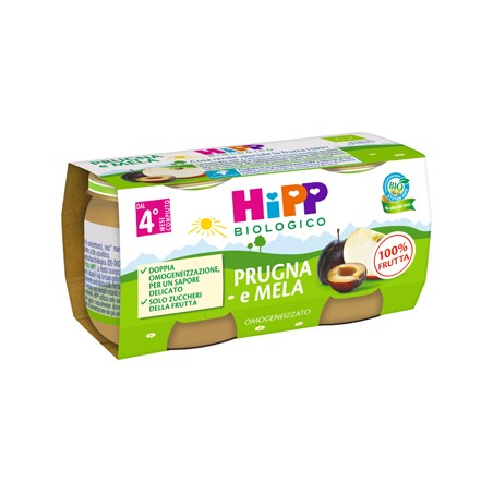 Hipp Italia Hipp Bio Omogeneizzato Prugna E Mela 2 X 80 G