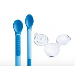 Mam Heat Sensitive Spoons&cover Maschio Cucchiaini cambia colore con coperchio 1 pezzo