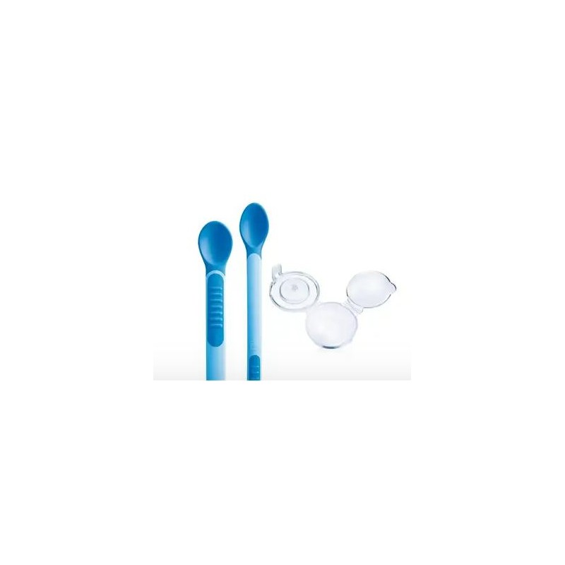 Mam Heat Sensitive Spoons&cover Maschio Cucchiaini cambia colore con coperchio 1 pezzo