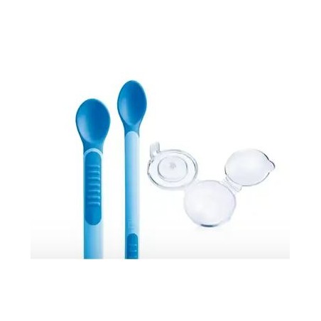 Mam Heat Sensitive Spoons&cover Maschio Cucchiaini cambia colore con coperchio 1 pezzo