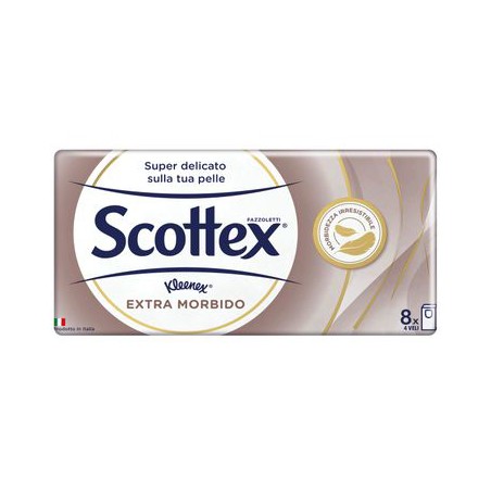 Kimberly Clark Scottex Extra Morbido Fazzoletti 8 Pezzi