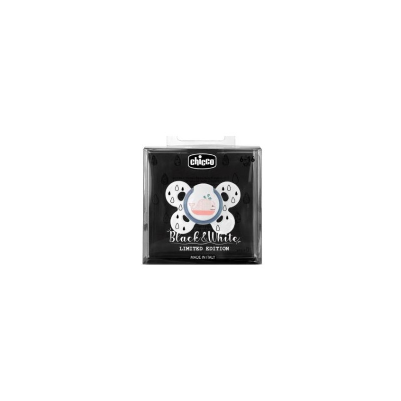 Chicco Succhietto Comfort Black&white Silicone 6-16m