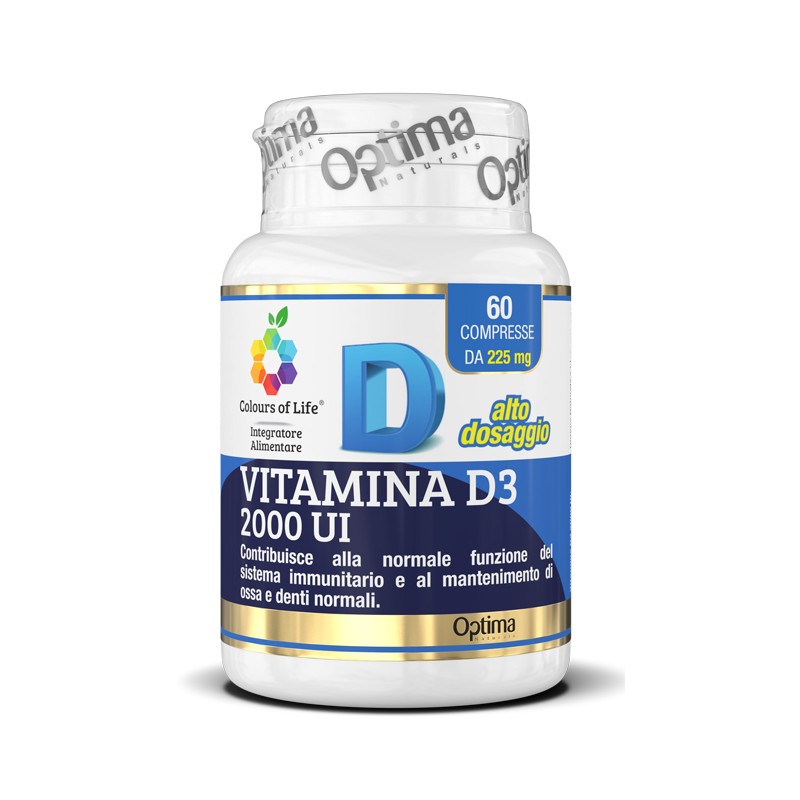 Optima Naturals Colours Of Life Vitamina D3 2000 Ui 60 Compresse