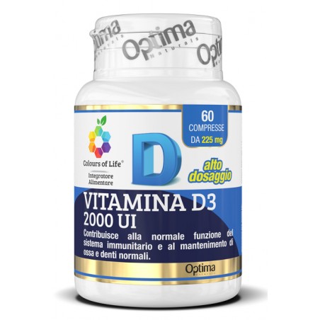 Optima Naturals Colours Of Life Vitamina D3 2000 Ui 60 Compresse