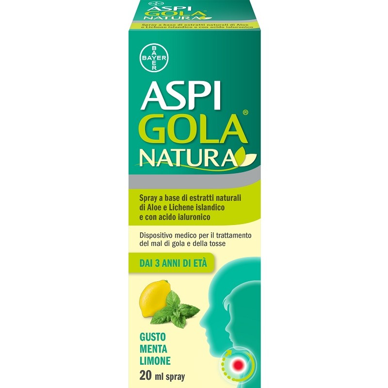 Bayer Aspi Gola Natura Spray Menta Limone 20 Ml