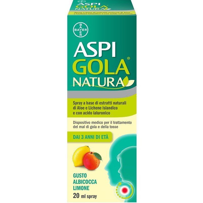 Bayer Aspi Gola Natura Spray Albicocca Limone 20 Ml