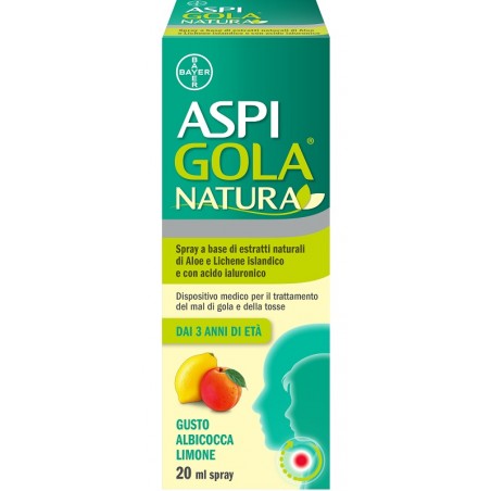 Bayer Aspi Gola Natura Spray Albicocca Limone 20 Ml