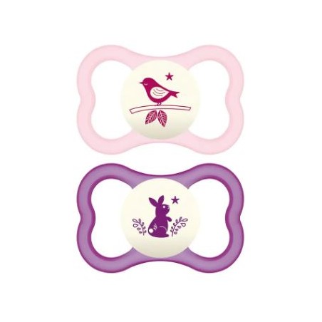 Bamed Baby Italia Mam Air Night Succhietto 6+ Mesi Silicone Doppio Femmina