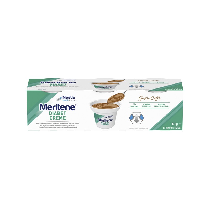 Nestle' It. Meritene Diabet Creme Caffe' 3 X 125 G